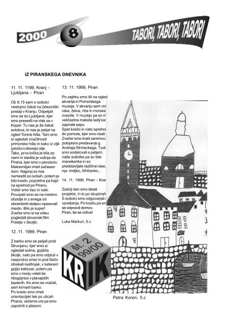 Krik 2 - osnovna Å¡ola Franceta PreÅ¡erna Kranj
