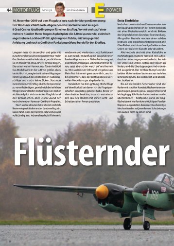 Flüsternder Bolide P-38 Lightning von Pichler