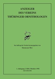 anzeiger des vereins thüringer ornithologen - Verein Thüringer ...