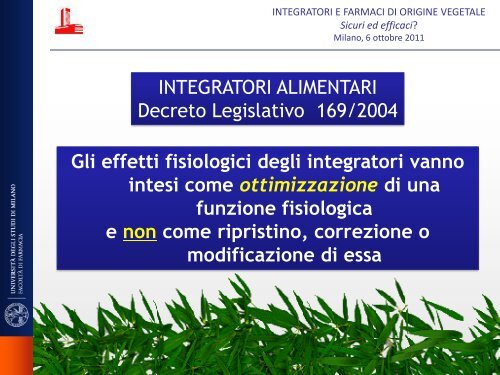 farmaci di origine vegetale - Istituto di Ricerche Farmacologiche ...