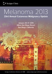 23rd Annual Cutaneous Malignancy Update - Scripps Health