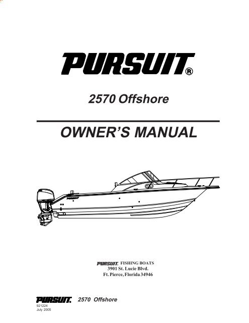 2570 Offshore W5.pmd - Pursuit Boats