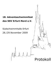 18. Adventsschwimmfest des SSV Erfurt-Nord eV - Schwimmen Erfurt