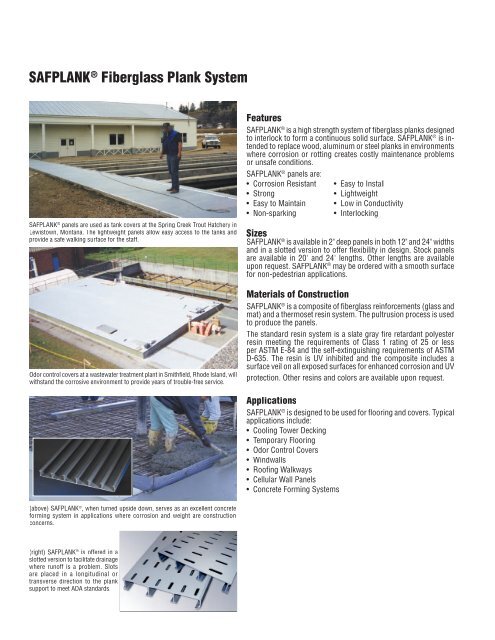 FIBERGLASS FLOORING AND DECKING SYSTEMS