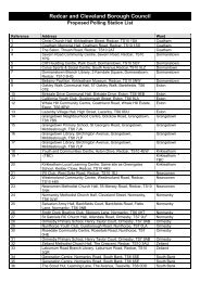 Polling Station List - Redcar and Cleveland Borough Council