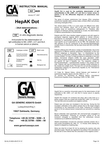 HepAK Dot - GA Generic Assays GmbH