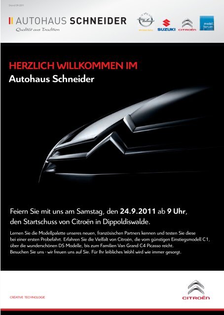 HERZLICH WILLKOMMEN IM Autohaus Schneider