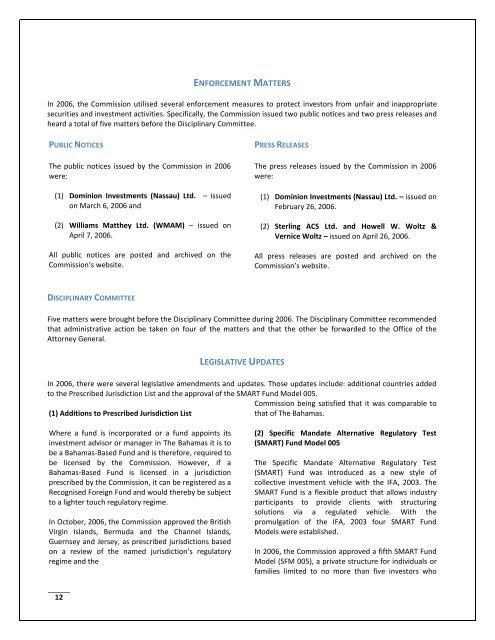 securities commission of the bahamas at a glance