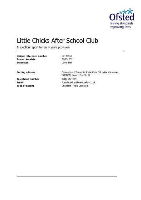 Annex B: the Childcare Register - Ofsted