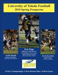 2010 Toledo Football Spring Prospectus - University of Toledo ...