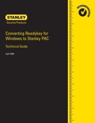 Converting Readykey for Windows to Stanley PAC