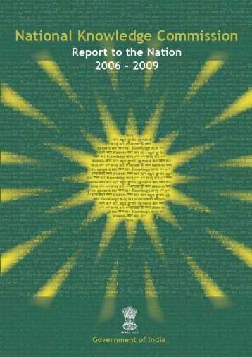 National Knowledge Commission Report to the Nation 2009