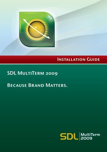 SDL MultiTerm 2009 Installation Guide