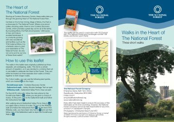 Walks in the Heart of The National Forest, Three Short Walks