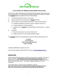 application - Little People of America, Inc.