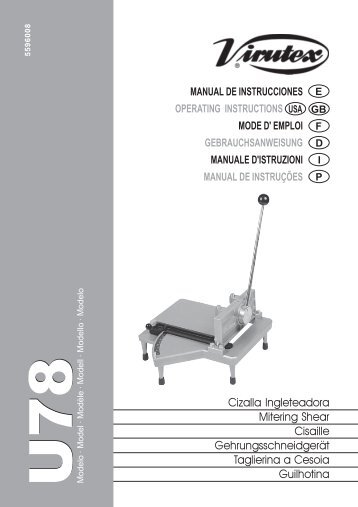 Cizalla Ingleteadora Mitering Shear Cisaille ... - Virutex