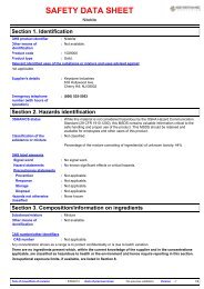 MSDS - Keystone Industries