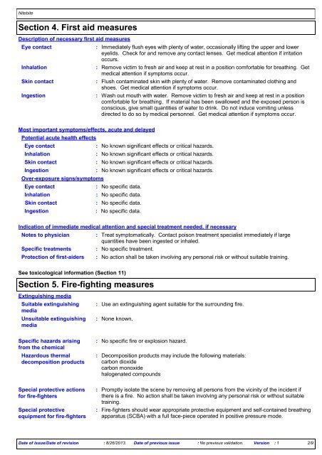 MSDS - Keystone Industries