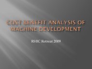 Cost Benefit Analysis of Machine Development