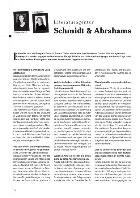 Dr. Miriam Leis im Interview - Literaturagentur Schmidt & Abrahams