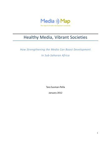 Healthy Media, Vibrant Societies - The Media Map Project