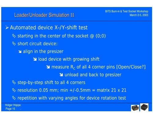 Burn-in & Test Socket Workshop - BiTS Workshop