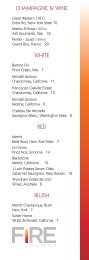 Drinks Menu - Seneca Allegany Casino & Hotel