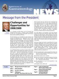 Message from the President - British Society of Gastroenterology