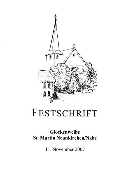 Festzeitschrift Glockenweihe - Neunkirchen, Nahe