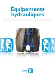 Equipements hydrauliques (fiche technique) - La Sade