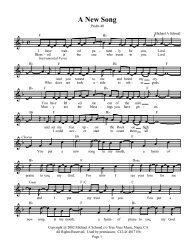 A New Song (Lead Sheet) - Christian songs 4 Praise And Worship