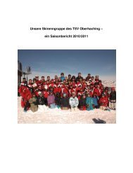 Bericht Renngruppe 2010/2011 - TSV Oberhaching