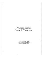 Practice Exams Grade II Treatment - Division of Water Quality