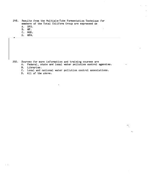 Practice Exams Grade II Treatment - Division of Water Quality