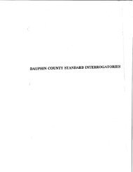 DAUPHIN COUNTY STANDARD INTERROGATORIES