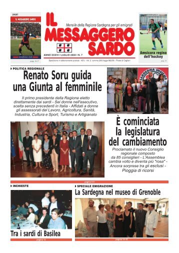 Renato Soru guida una Giunta al femminile - Sardegna DigitalLibrary