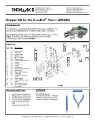 Gripper Kit for the Boe-Bot Robot (#28202) - Parallax Inc