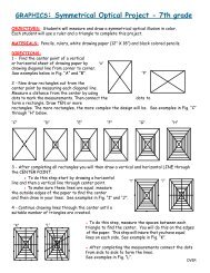 Symmetrical Optical Project - 7th grade - Deerlake Middle School