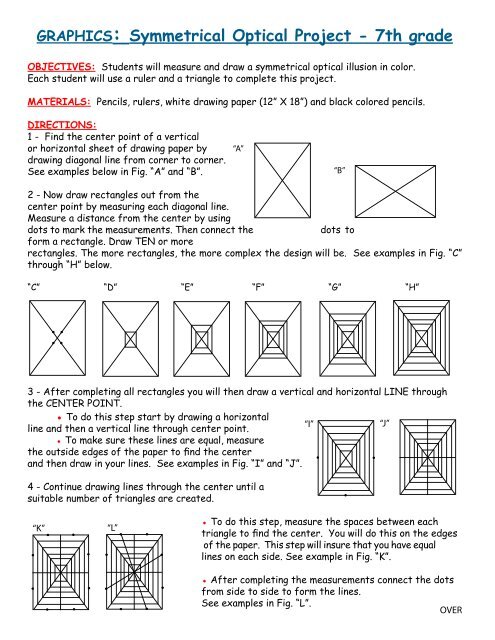 Symmetrical Optical Project - 7th grade - Deerlake Middle School