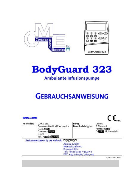 CME BodyGuard 323 (PDF, 2.678 kB) - Medigroba GmbH