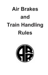 Air Brakes and Train Handling Rules - Alaska Railroad