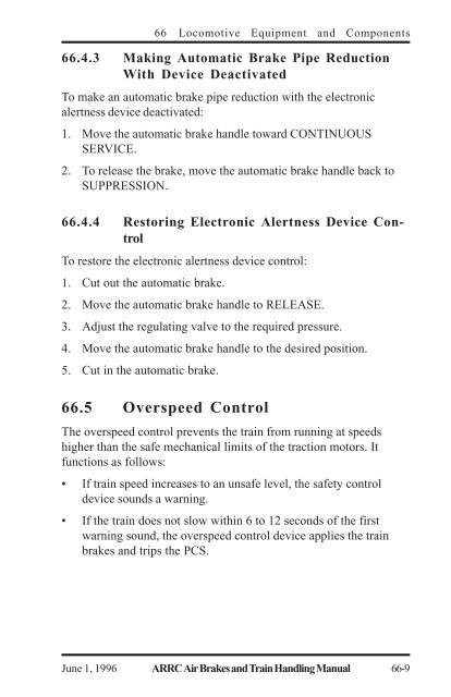 Air Brakes and Train Handling Rules - Alaska Railroad