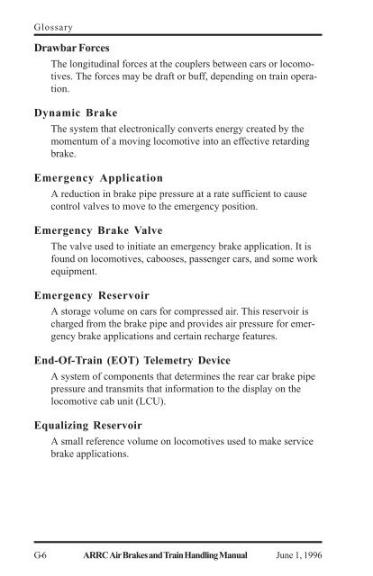 Air Brakes and Train Handling Rules - Alaska Railroad