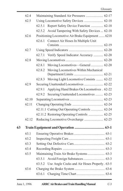 Air Brakes and Train Handling Rules - Alaska Railroad