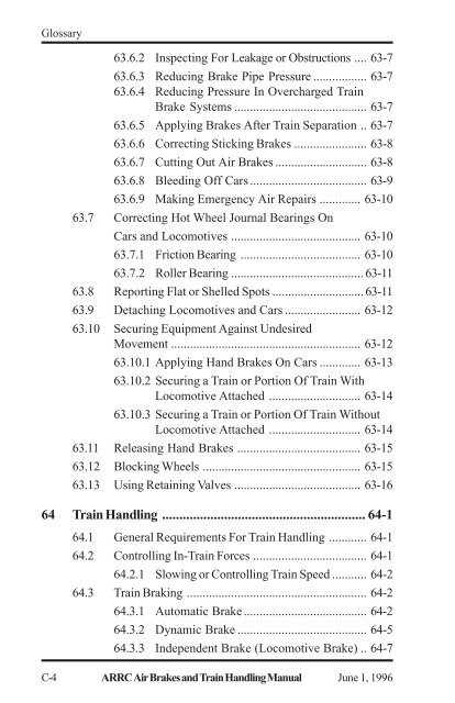 Air Brakes and Train Handling Rules - Alaska Railroad