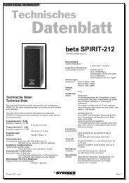 beta SPIRIT-212 - SYRINCS Audiotechnik GmbH