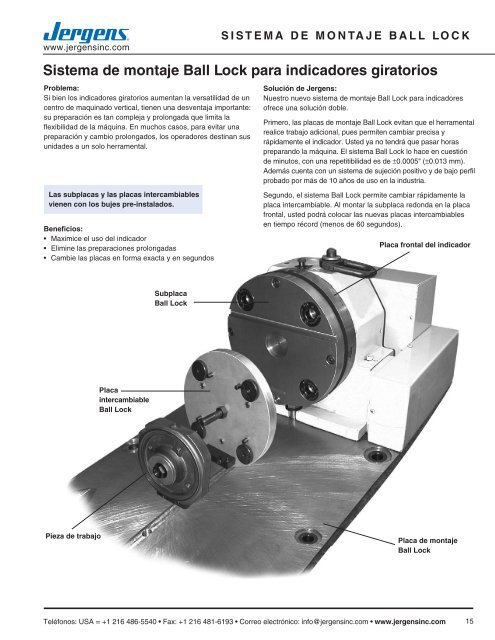 con sistema Ball Lock - Jergens Inc.