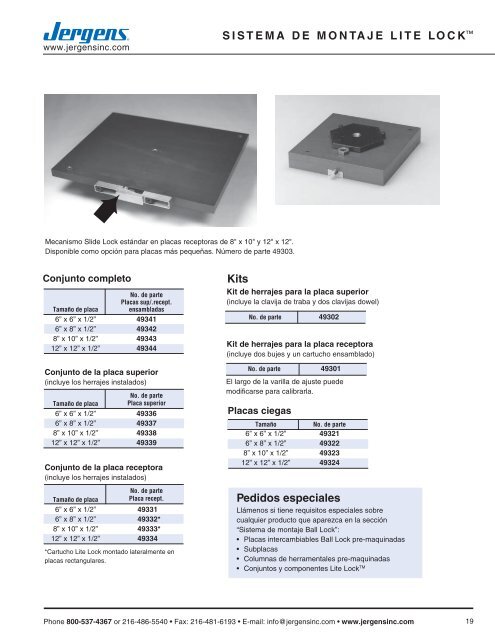 con sistema Ball Lock - Jergens Inc.