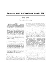 Réparation locale de réfutation de formules SAT - HAL