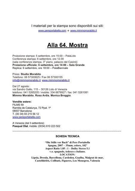 IL PRESS BOOK in PDF - mimmomorabito.it